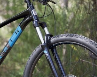 Detail image of Bobcat Trail 4 fork and front tire